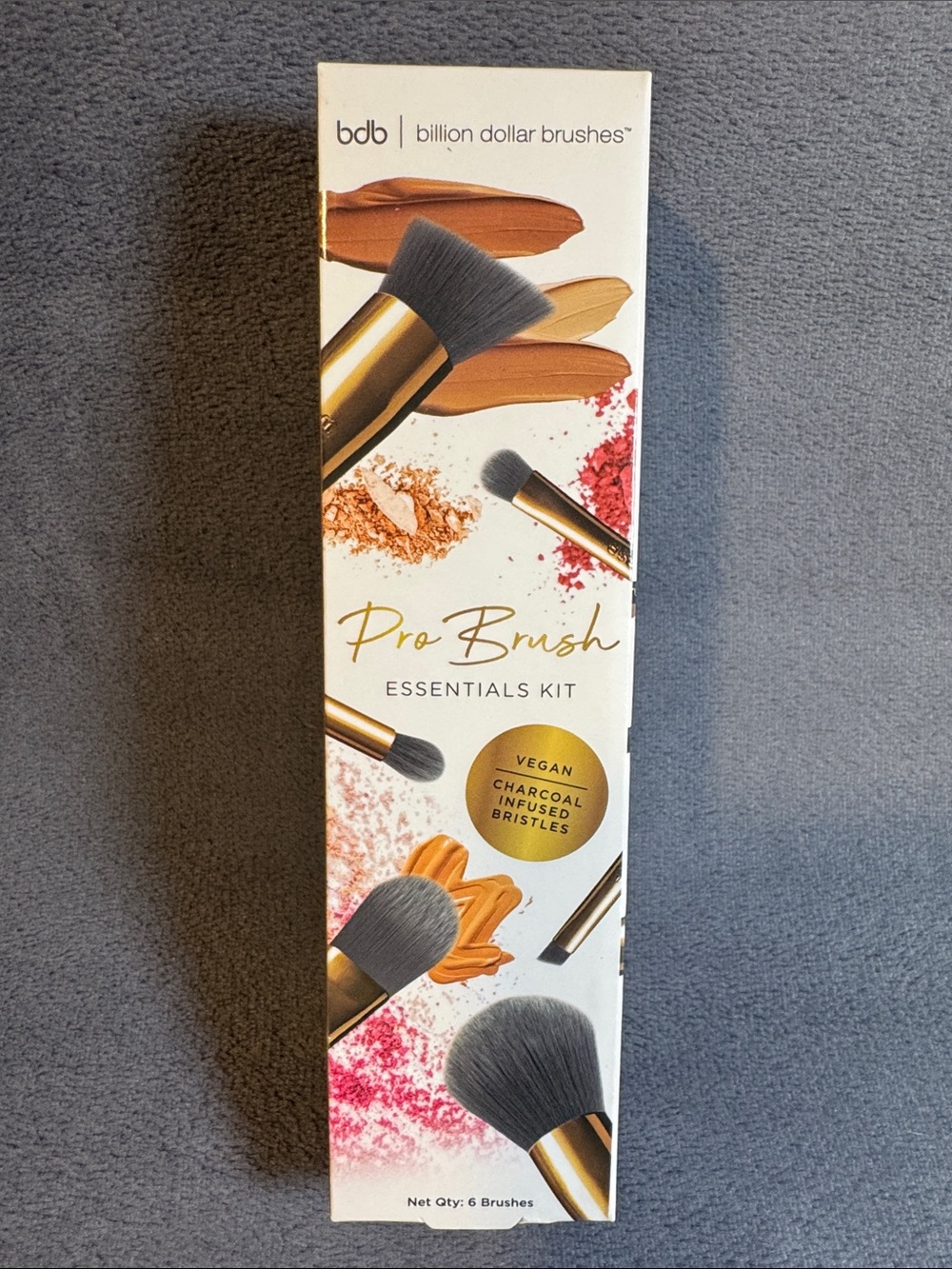 bdb Pro Brush Essentials Kit Six Charcoal Infused Bristles Makeup Brushes